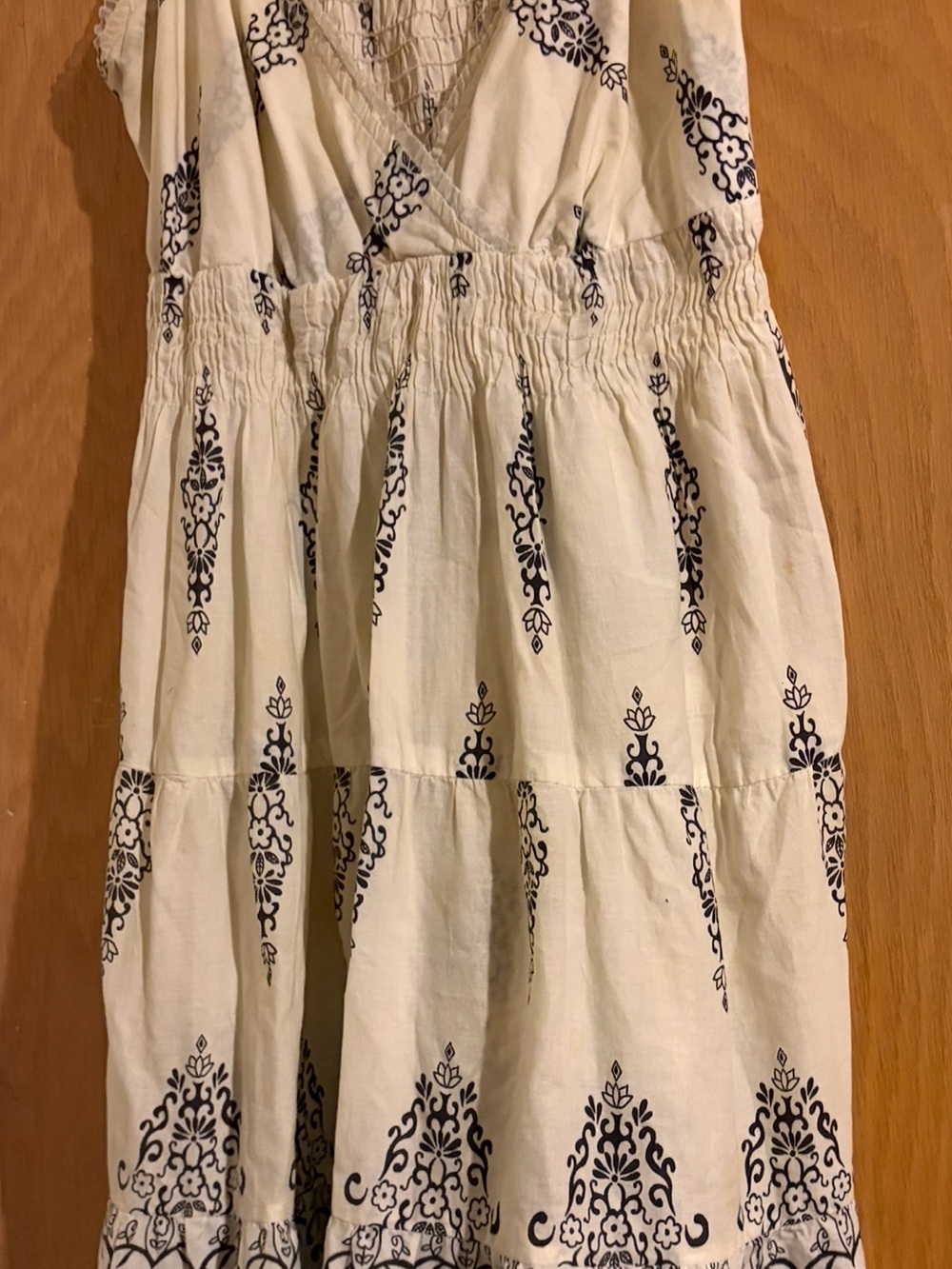 Unbranded Ivory Midi Dress with Black Paisley Print
